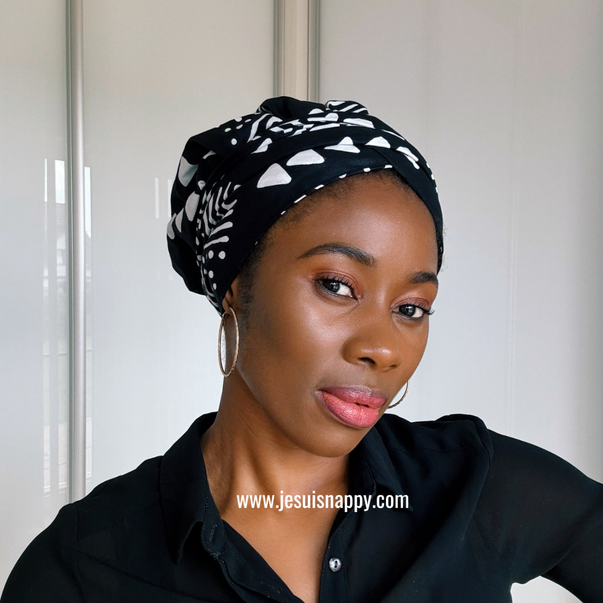 Bonnet en wax doublé de satin ajustable "Imani" - Taille standard