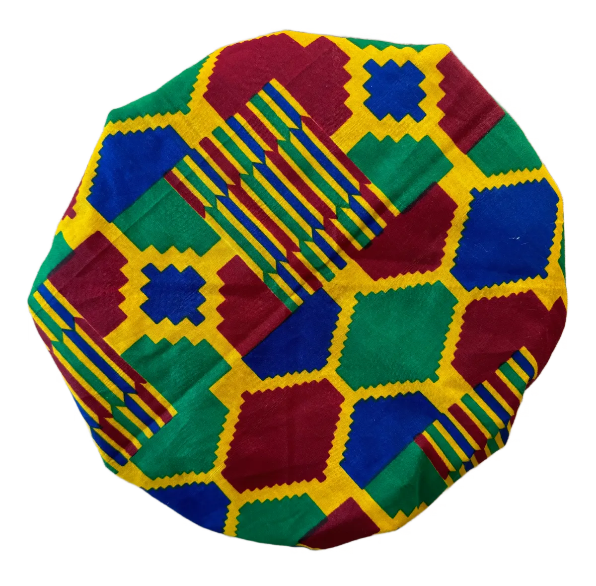 Bonnet en wax et satin ajustable "Maya" - Taille standard