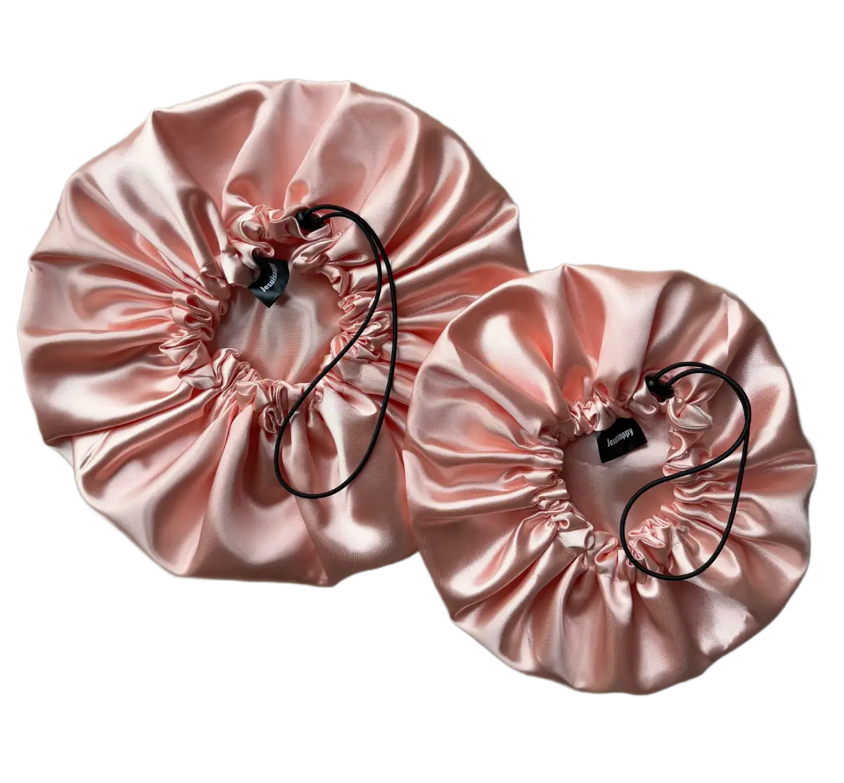 Bonnet en satin ENFANT adjustable "Pêche élégante"