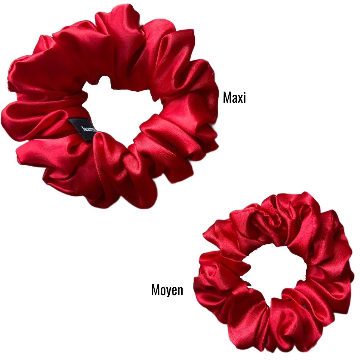 Chouchou en satin rouge "Glamour"