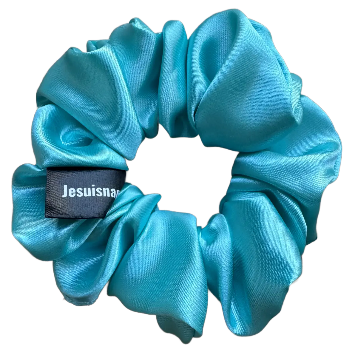 Chouchou en satin "bleu ciel"