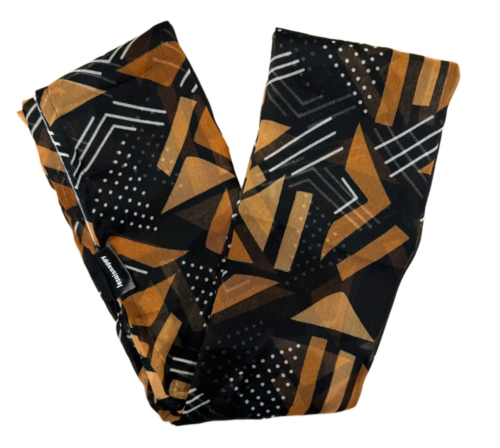 Nappy Chic Pack - 1 Silk pillowcase (rectangular), 1 satin bonnet, 1 silk scrunchie, 1 chiffon scarf