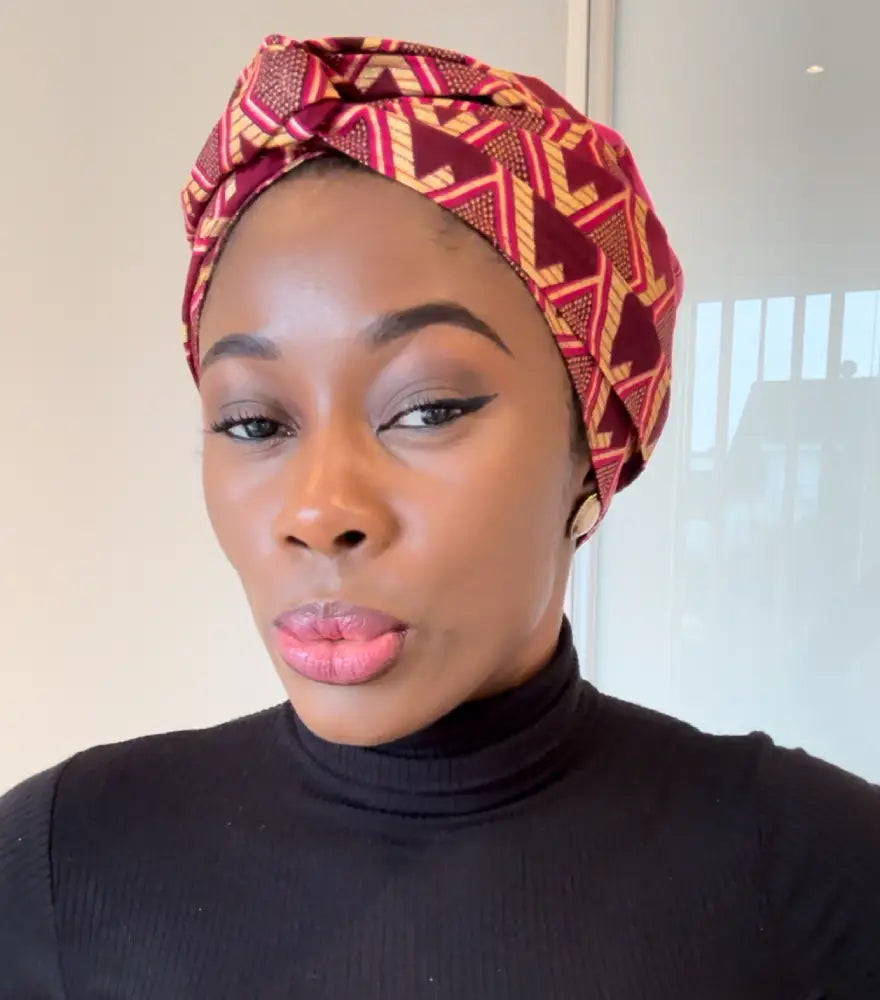 "Rosalie" adjustable satin-lined bonnet and turban pack - Standard size