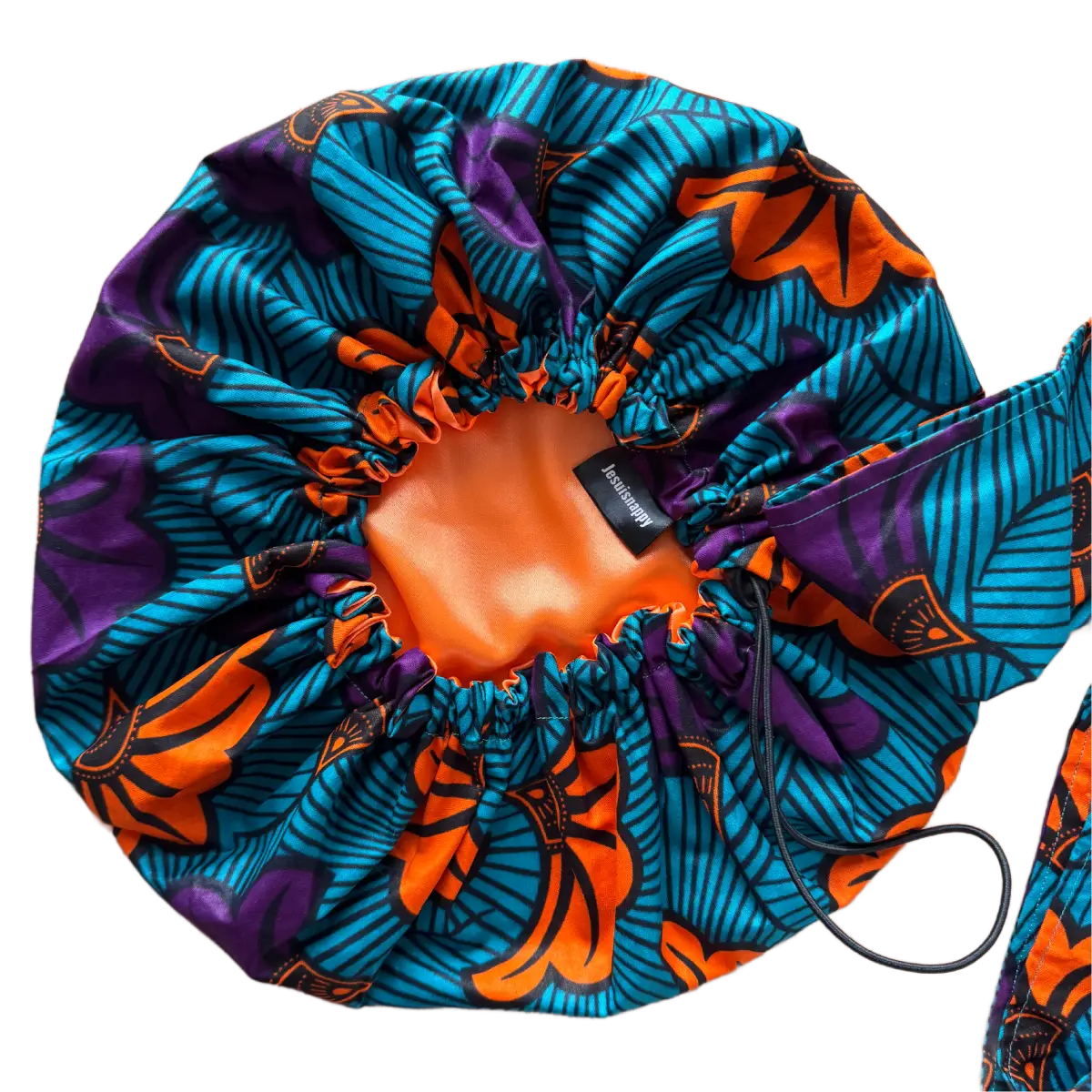 Turban en pagne doublé de satin "Onye"