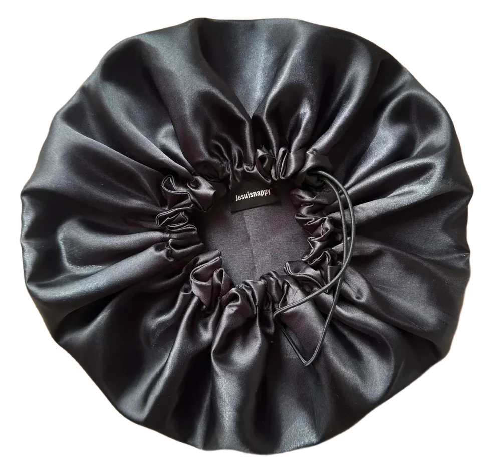 Pack de bonnet en satin et bonnet de douche "Caviar" - Adulte