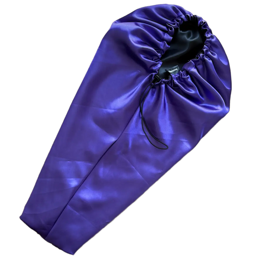 Bonnet en satin pour dreadlocks "Violet noir"