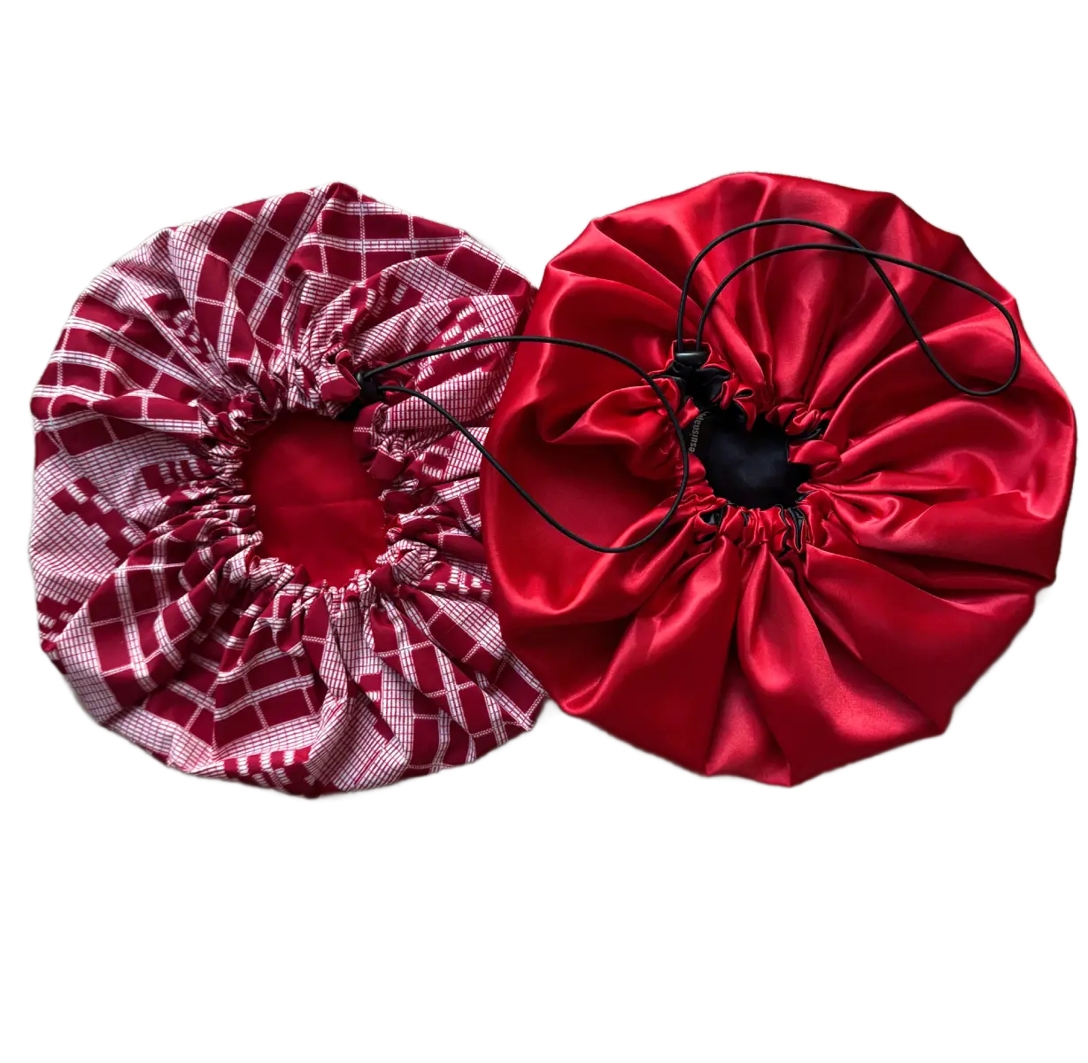 Set de 2 bonnets en satin "Malaika" - Adulte