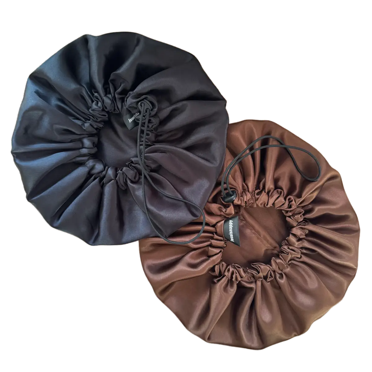 Pack de 2 bonnet en satin "Ebene" - Enfant