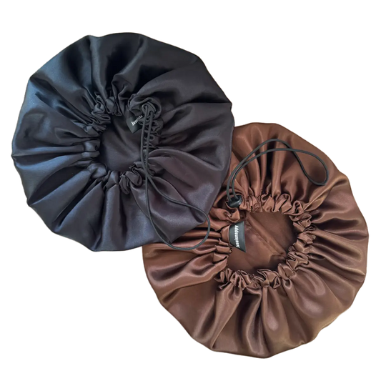 Pack de 2 bonnet en satin "Ebene" - Enfant