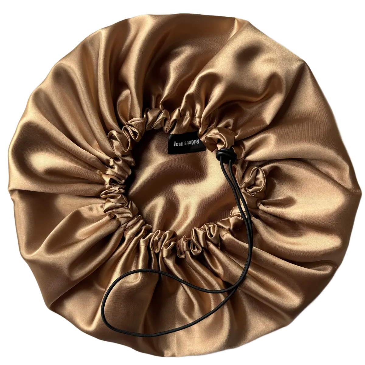 Bonnet en satin réversible et ajustable "Cappuccino" - Taille standard