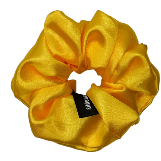 Chouchou en satin jaune "Soleil" - Taille mini