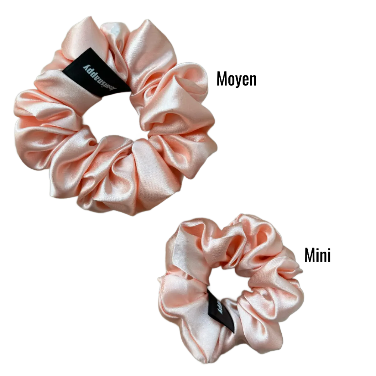 Elegant "peach" satin scrunchie