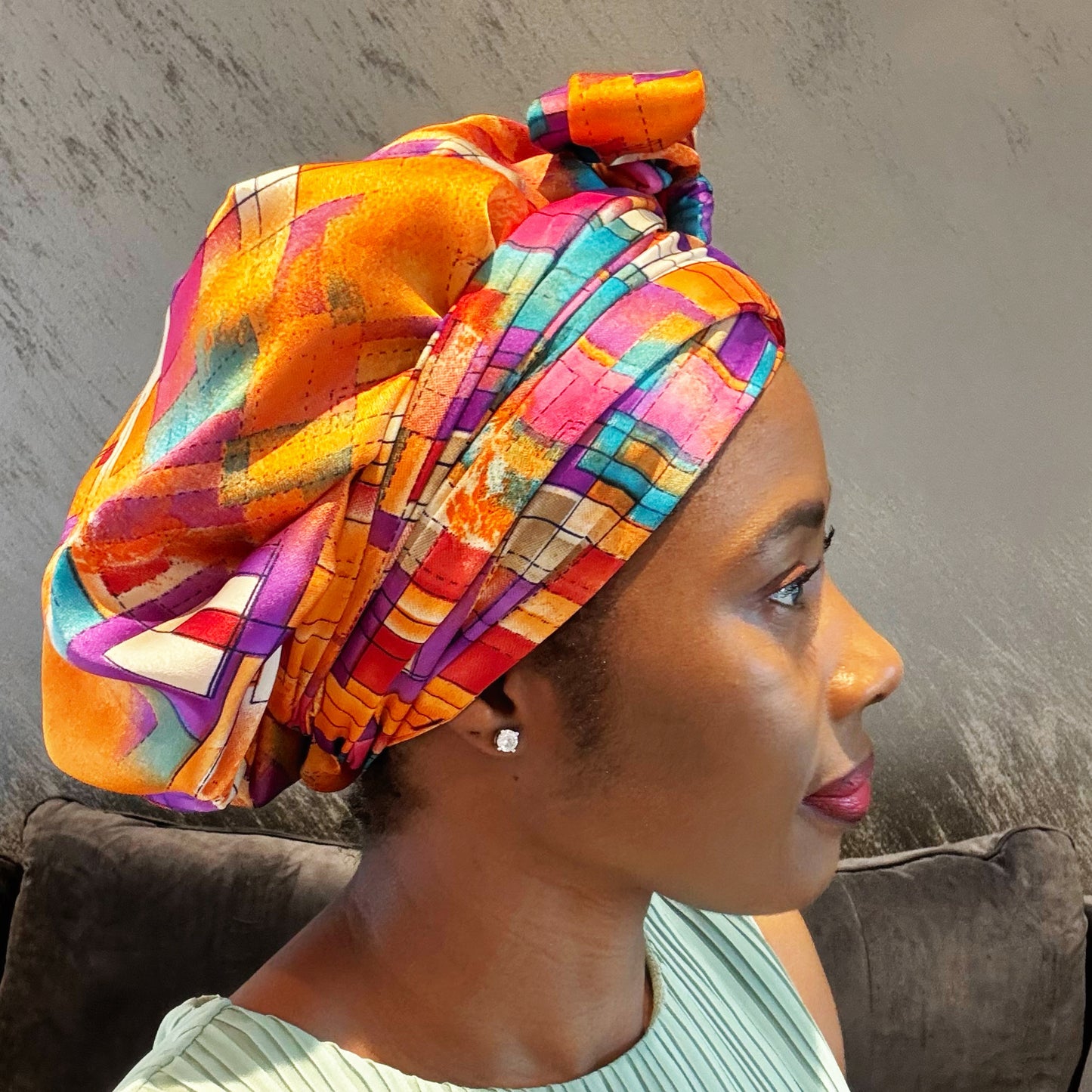 Turban satin effet soie "Sira"