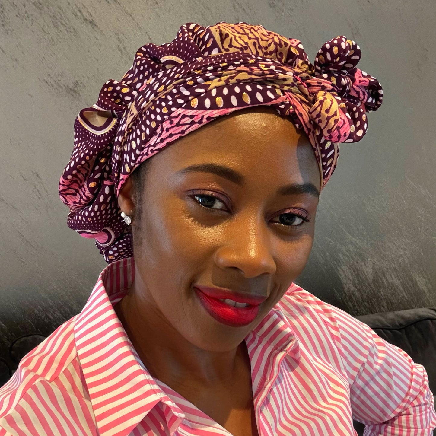Turban en satin effet soie "Dalila"