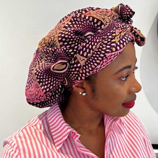 Turban en satin effet soie "Dalila"