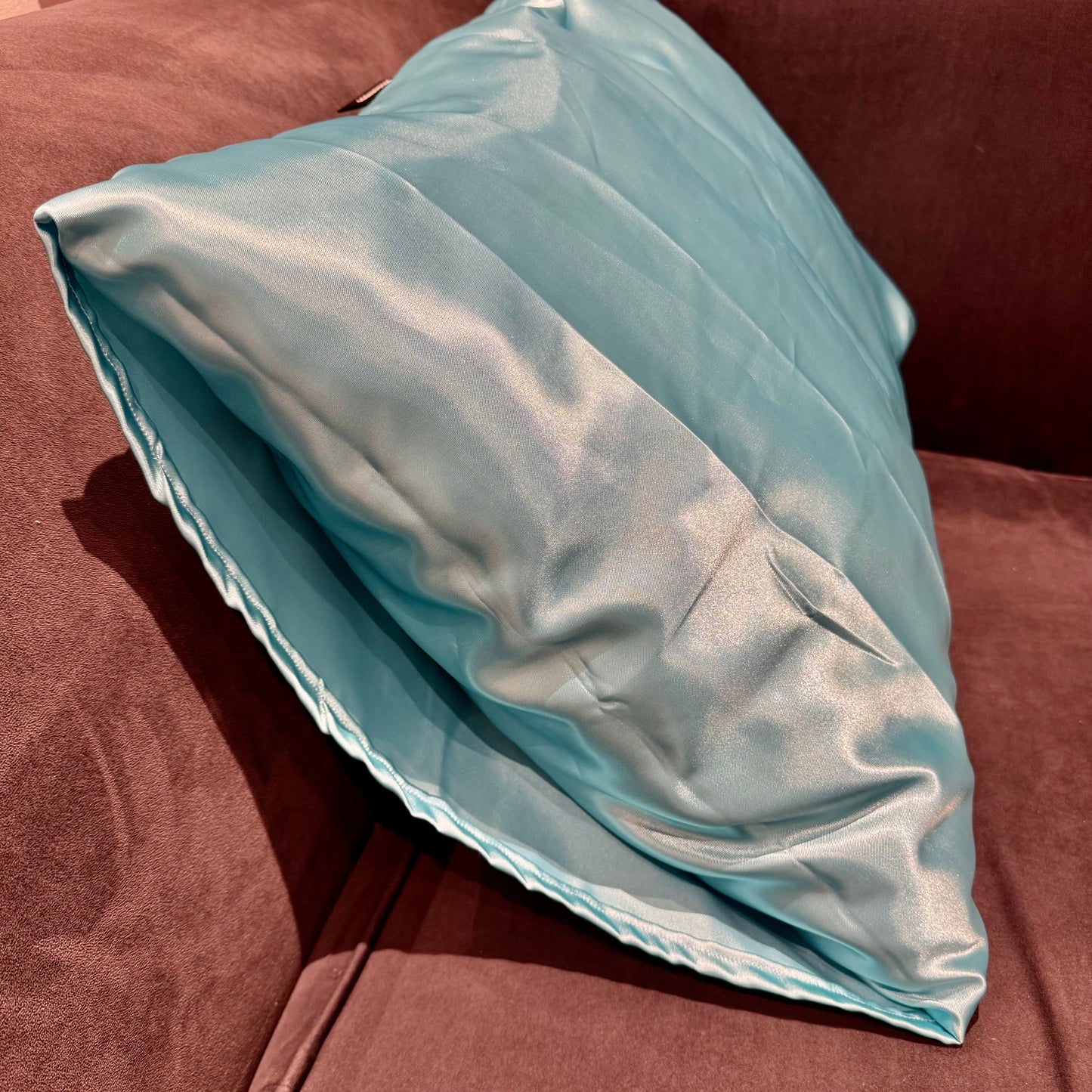 Satin pillowcase, "Ocean" green