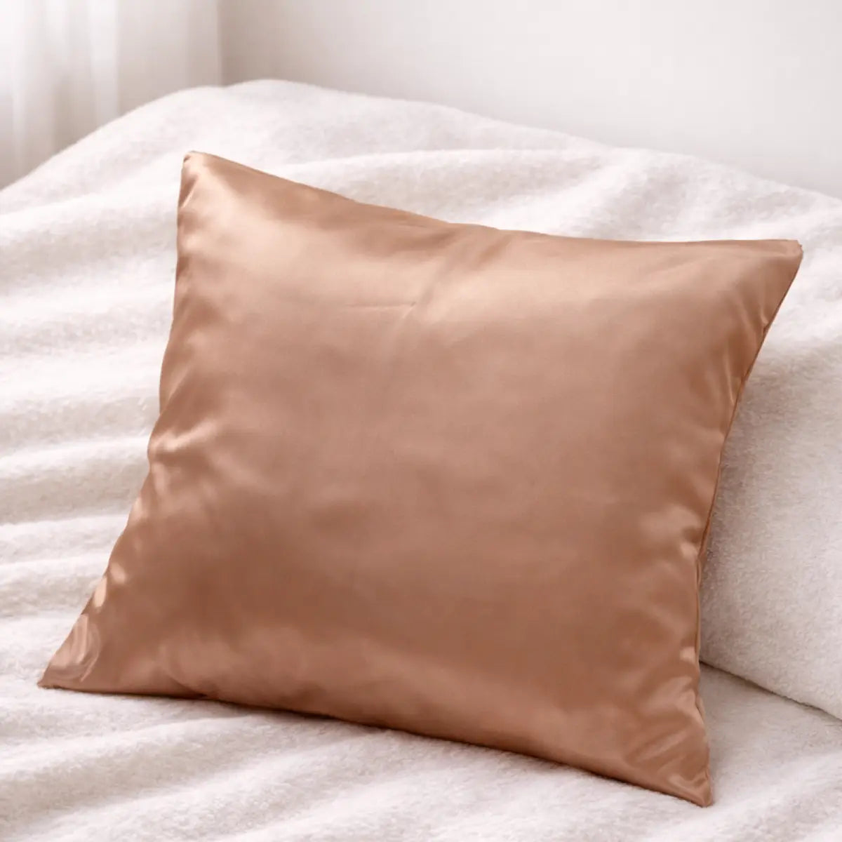 Taie d'oreiller en satin "Cappuccino"