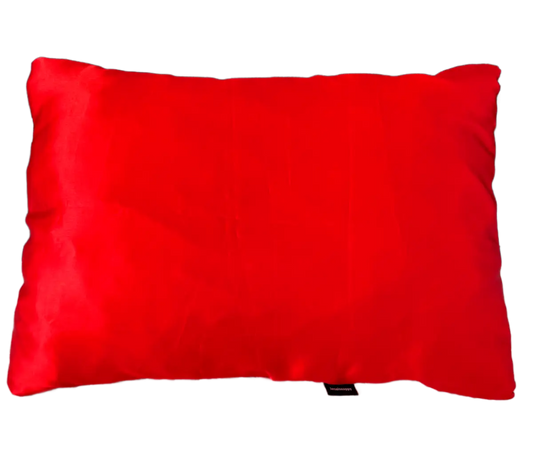 Taie d'oreiller en satin, rouge "Abeba" - Rectangle