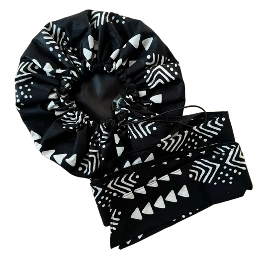 Satin turban, adjustable "Imani" - Standard size