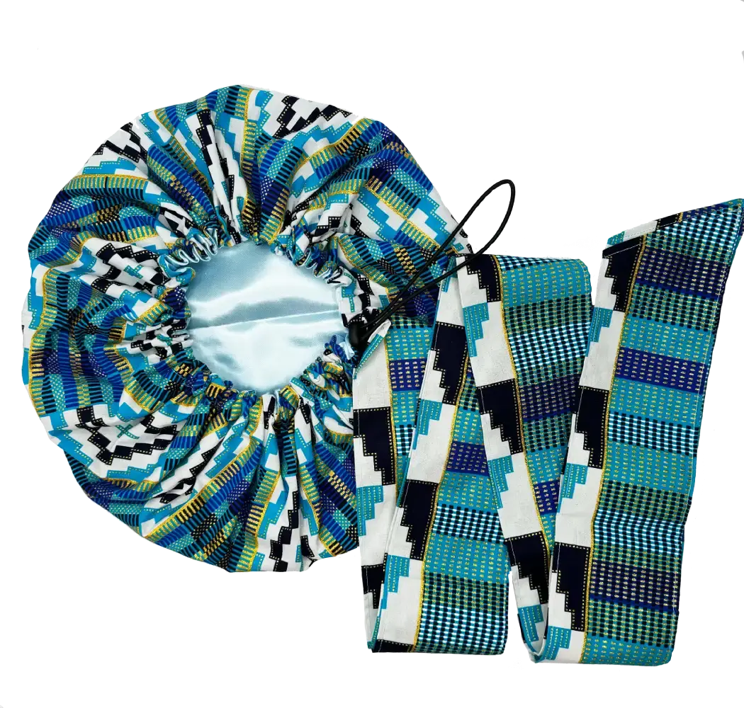 "Awa" Satin Lined Adjustable Bonnet/Turban